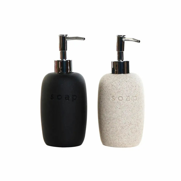 Soap Dispenser DKD Home Decor PVC Stoneware Scandinavian 8 x 8 x 18 cm (2 Units) - Баня<<<Дом
