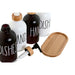 Soap Dispenser Home ESPRIT White Black Bamboo Crystal 350 ml 15,5 x 8 x 19 cm (2 Units) - Баня<<<Дом