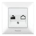 SOCKET COMP. CAT5E WHITE PANASONIC Arkedia Slim - Ключове и контакти<<<Електроматериали<<<Praktiker&&&Ключове и