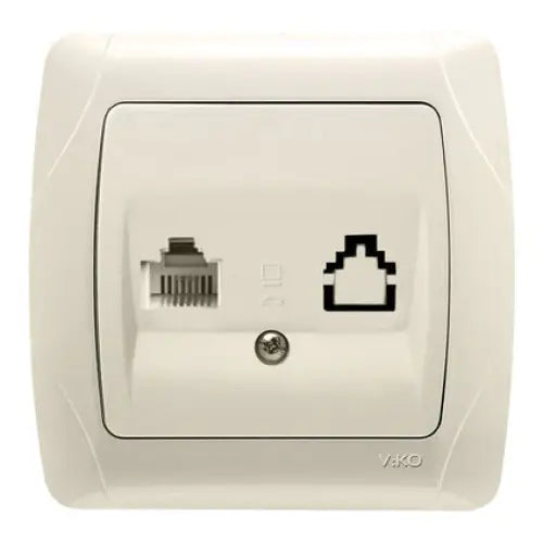 SOCKET COMPUTER RJ45 CAT 5E VIKO BY PANASONIC Carmen - Ключове и контакти<<<Електроматериали<<<Praktiker&&&Ключове и