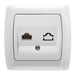 SOCKET COMPUTER RJ45 CAT 5E VIKO BY PANASONIC Carmen - Ключове и контакти<<<Електроматериали<<<Praktiker&&&Ключове и