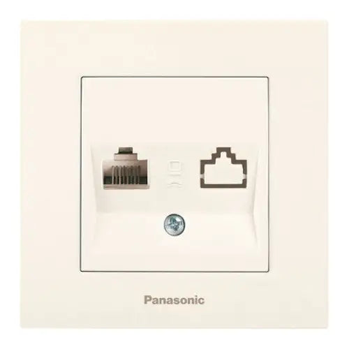SOCKET PC CAT5E CREAM PANASONIC CREAM Karre+ - Ключове и контакти<<<Електроматериали<<<Praktiker&&&Ключове и