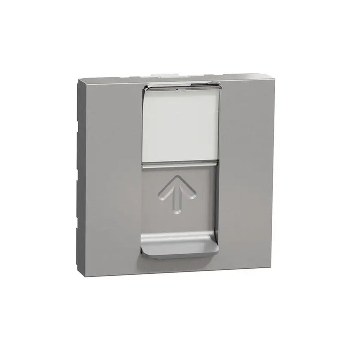 SOCKET RJ45 2 MODULE ALUMINUM SCHNEIDER UNICA (NU341130) - Ключове и контакти<<<Електроматериали<<<Praktiker&&&Ключове