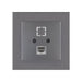 SOCKET RJ45 CAT.5E ANTHRACITE NILSON ALEGRA - Ключове и контакти<<<Електроматериали<<<Praktiker&&&Ключове и