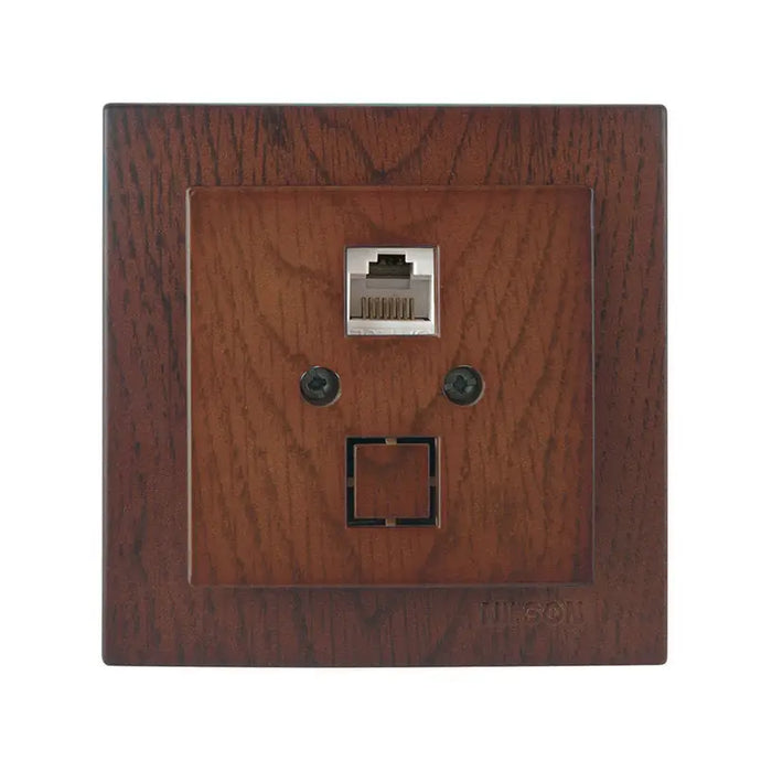 SOCKET RJ45 CAT.5E NILSON ALEGRA NUT - Ключове и контакти<<<Електроматериали<<<Praktiker&&&Ключове и