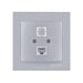 SOCKET RJ45 CAT.5E SILVER NILSON ALEGRA - Ключове и контакти<<<Електроматериали<<<Praktiker&&&Ключове и