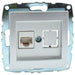 SOCKET RJ45CAT6 MEH.SILVER DESPINA MONO SILVER - Ключове и контакти<<<Електроматериали<<<Строителни