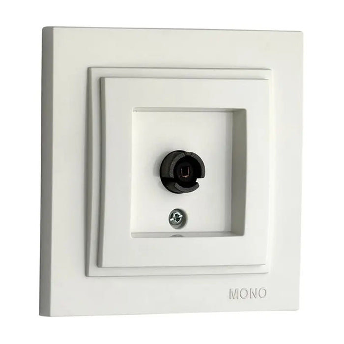 SOCKET TV END WHITE MONO DESPINA - Ключове и контакти<<<Електроматериали<<<Praktiker&&&Ключове и