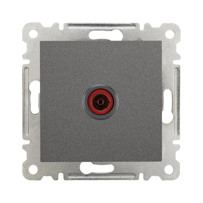 SOCKET TV MECHANISM GRAPHITE MAKEL KAREA LINE - Ключове и контакти<<<Електроматериали<<<Praktiker&&&Ключове и