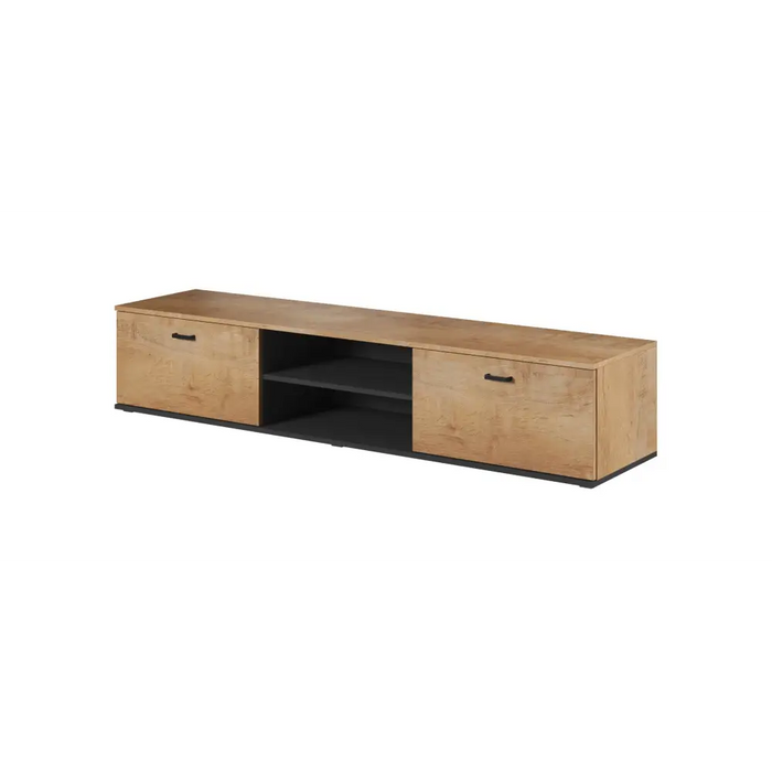 SOHO 1 furniture set (RTV180 cabinet + S1 cabinet + shelves) Oak lefkas/Black - Modern wall unitsMES-NOW<<<Wall