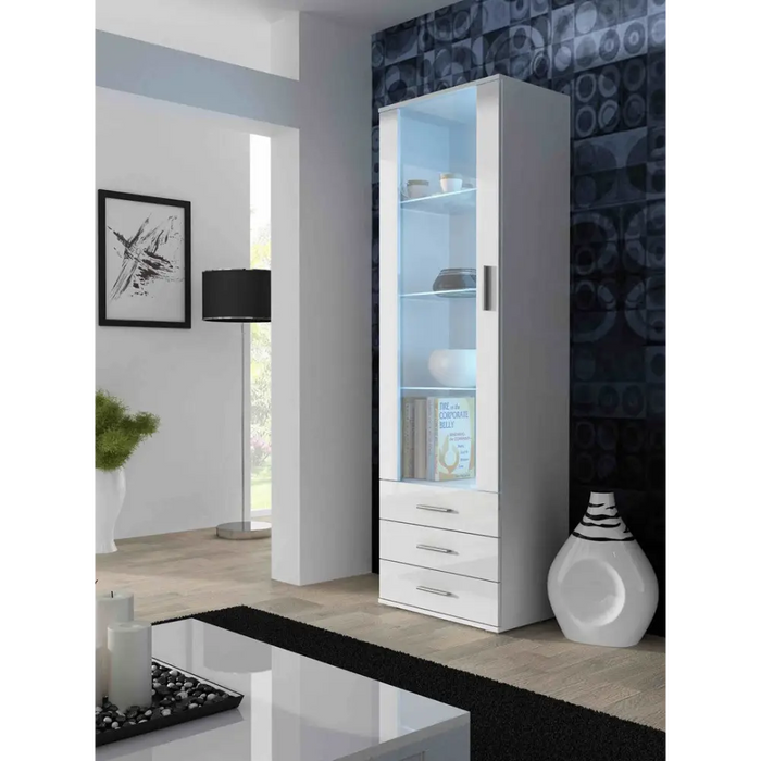 SOHO 4 set (RTV180 cabinet + 2x S1 cabinet + shelves) White/White glossy - Modern wall unitsMES-NOW<<<Wall