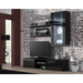 SOHO 5 set (RTV180 cabinet + Wall unit + shelves) Black/Black gloss - Modern wall unitsMES-NOW<<<Wall
