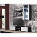 SOHO 5 set (RTV180 cabinet + Wall unit + shelves) Black/White gloss - Modern wall unitsMES-NOW<<<Wall