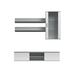 SOHO 5 set (RTV180 cabinet + Wall unit + shelves) Grey/Gloss white - Modern wall unitsMES-NOW<<<Wall UnitsMES<<<ActionPL