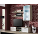SOHO 5 set (RTV180 cabinet + wall unit + shelves) Sonoma oak / glossy white - Modern wall unitsMES-NOW<<<Wall