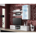 SOHO 5 set (RTV180 cabinet + Wall unit + shelves) White/White glossy - Modern wall unitsMES-NOW<<<Wall