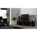SOHO 7 set (RTV140 cabinet + S1 cabinet + shelves) Black / Black gloss - Modern wall unitsMES-NOW<<<Wall