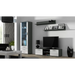 SOHO 7 set (RTV140 cabinet + S1 cabinet + shelves) Grey / White glossy - Modern wall unitsMES-NOW<<<Wall