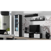 SOHO 7 set (RTV140 + S1 cabinet + shelves) Black / White gloss - Modern wall unitsMES-NOW<<<Wall UnitsMES<<<ActionPL