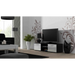 SOHO 7 set (RTV140 + S1 cabinet + shelves) Black / White gloss - Modern wall unitsMES-NOW<<<Wall UnitsMES<<<ActionPL