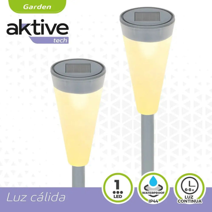 Solar garden lights Aktive Plastic 6,7 x 39 x 6,7 cm (24 Units) - Декорация и Осветление<<<Дом Градина<<<BigBuy&&&LED