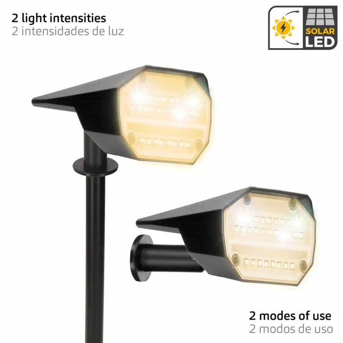 Solar lamp Aktive 8 x 37 x 11 cm (6 Units) - Декорация и Осветление<<<Дом Градина<<<BigBuy&&&Соларно