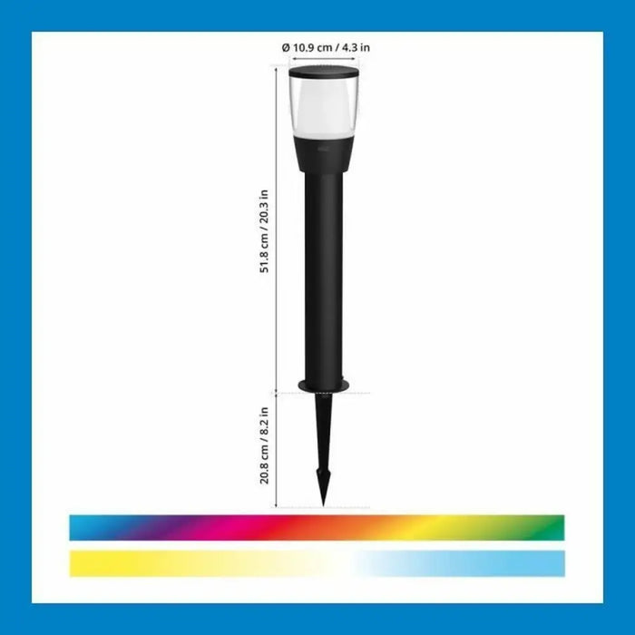 Solar lamp Wiz Elpas Black 400 lm - Декорация и Осветление<<<Дом Градина<<<BigBuy&&&Соларно осветление<<<Декорация и