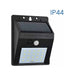SOLAR LED WALL SPOT WITH SENSOR 0.55W 4000K IP44 BLACK VIVALUX PIN - Соларни прожектори<<<Външно