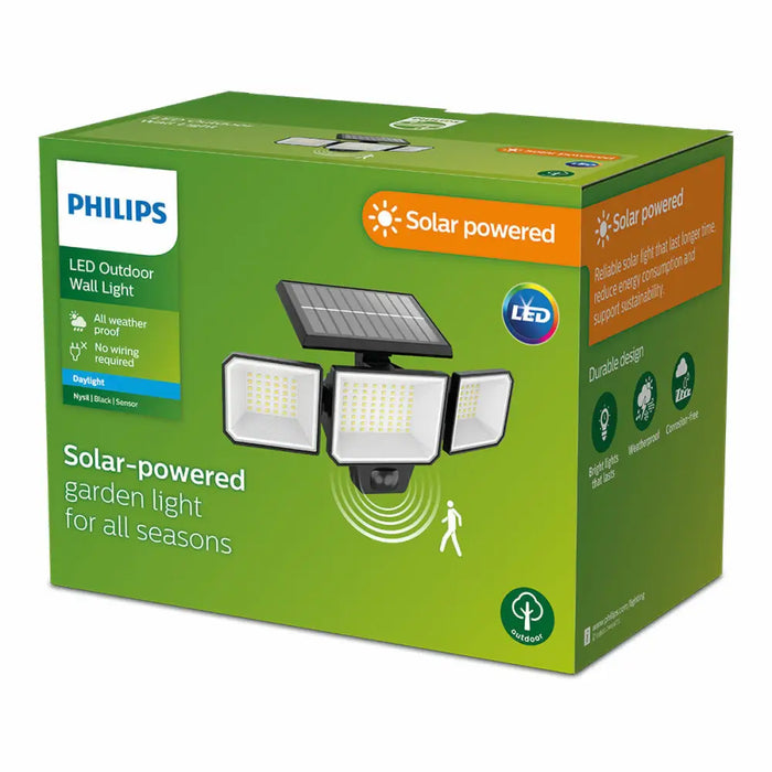 Solar-powered spotlight Philips 8,7 W 5000 K 29 x 11,7 x 16,8 cm Black Solar - Декорация и Осветление<<<Дом