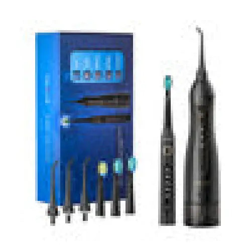 Sonic toothbrush with tip set and FairyWill FW-507 + FW-5020E irrigator (black) - Sonic toothbrushes<<<Sonic