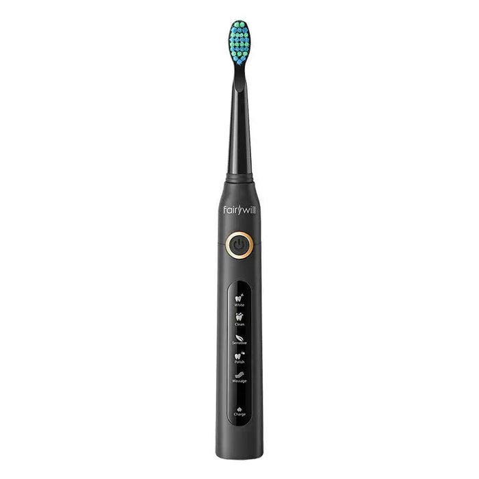 Sonic toothbrushes with head set and case FairyWill FW-507 (Black and white) - Sonic toothbrushes<<<Sonic