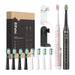 Sonic toothbrushes with tips set and 2 toothbrush holders Bitvae D2 + D2 (pink and black) - Sonic toothbrushes<<<Sonic