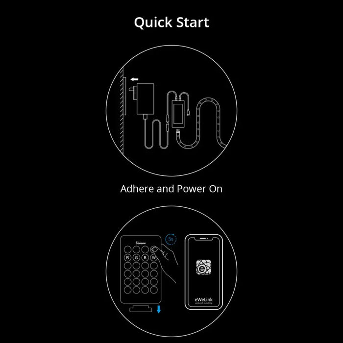 Sonoff L2-2M kit intelligent waterproof LED strip 2m RGB remote control Wi-Fi power supply - Smart home<<<HurtelXML