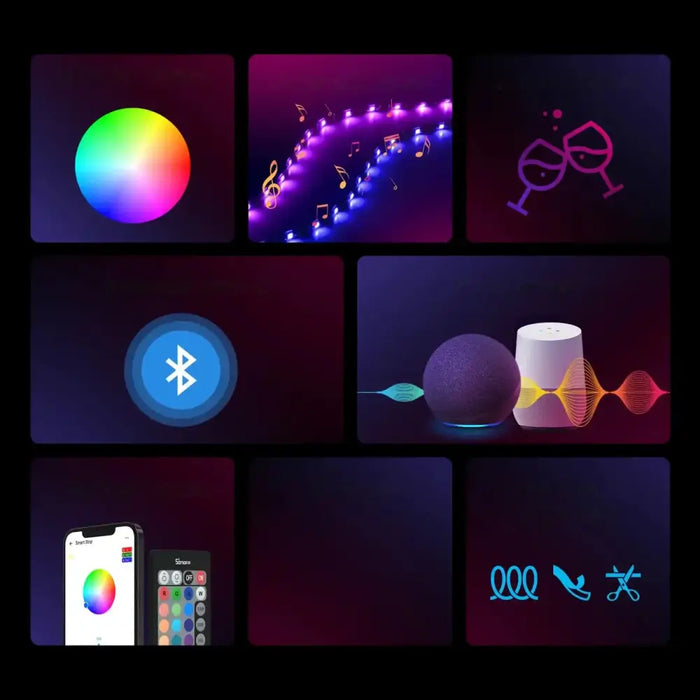 Sonoff L2-2M kit intelligent waterproof LED strip 2m RGB remote control Wi-Fi power supply - Smart home<<<HurtelXML