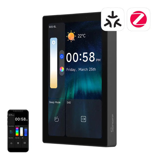 SONOFF NSPanel Pro 120 Smart Control Panel Matter WiFi/Bluetooth/ZigBee (black) - Control panels<<<Control