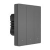 Smart WiFi wall switch SONOFF M5-3C-80 (3-channel, for frame, graphite)