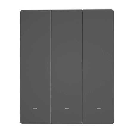 Smart WiFi wall switch SONOFF M5-3C-80 (3-channel, for frame, graphite)