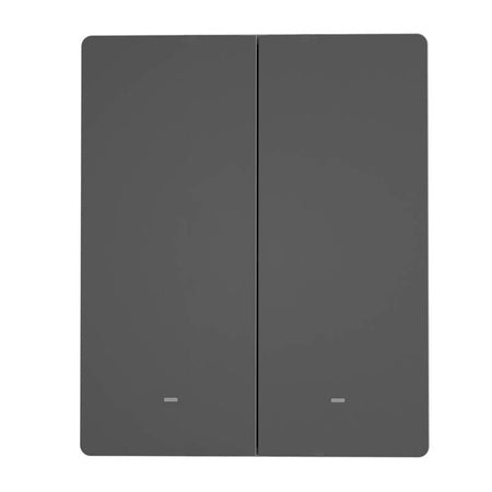 Smart WiFi wall switch SONOFF M5-2C-80 (2-channel, for frame, graphite)