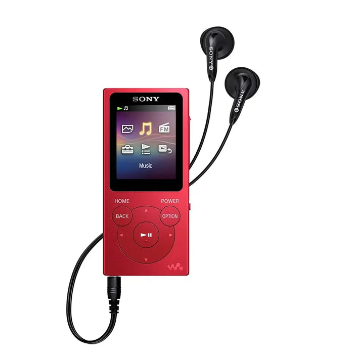 Sony Walkman NW-E394B MP3 Player 8GB Red Sony | MP3 Player | Walkman NW-E394B MP3 | Internal memory 8 GB | USB