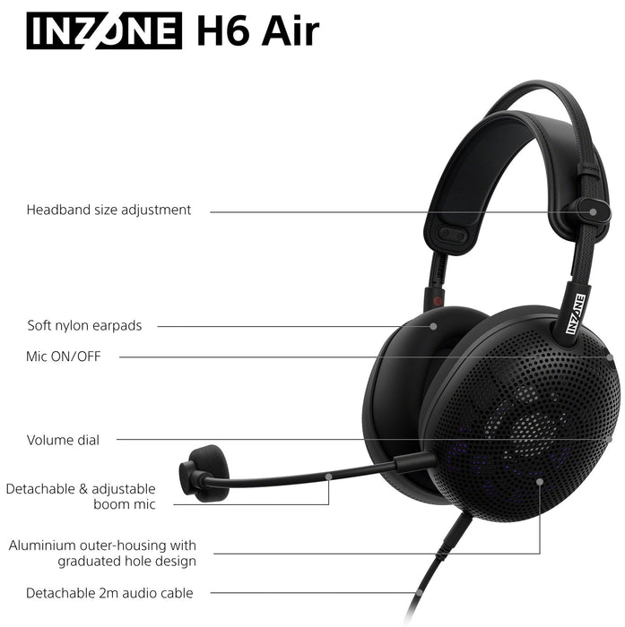 WIRED HEADPHONES SONY INZONE H6 AIR PS5 SONY MDR-G600B