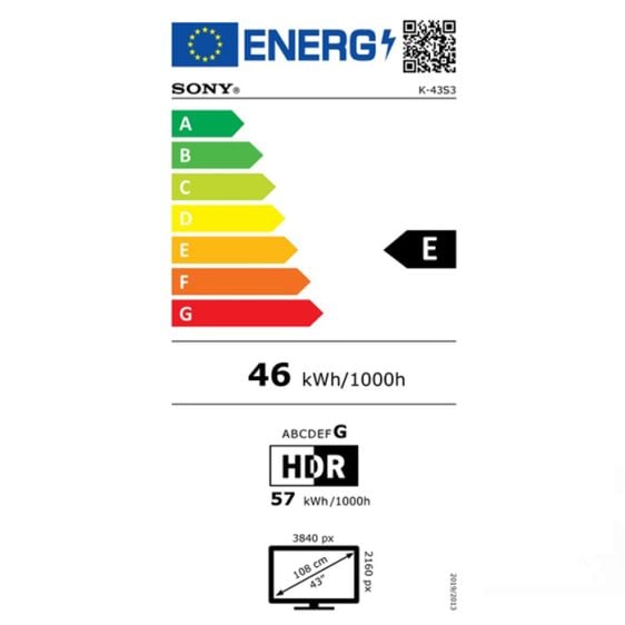 TV SONY Bravia K43S39BP.CEI, 43"(108 cm), 4K Ultra HD, HDR Processor X1, Smart TV (Google TV) 2025