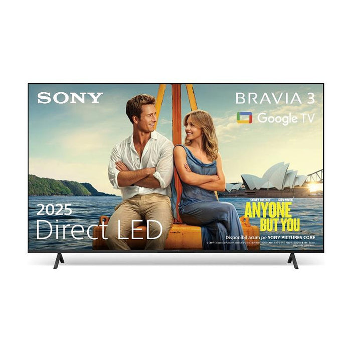 TV SONY Bravia 3 K55S35B, 55" (139 cm), 4K Ultra HD, HDR, Smart TV (Google TV), 2025