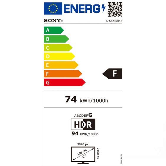 TV SONY Bravia K55XR8M25BP, 55"(139 cm), QD-OLED, 4K Ultra HD, Smart TV (Google TV) 2025