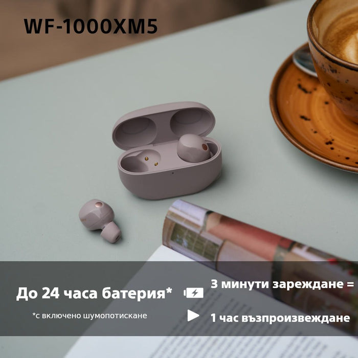 True wireless headphones SONY WF1000XM5P WIRELESS CONNECTION, PINK