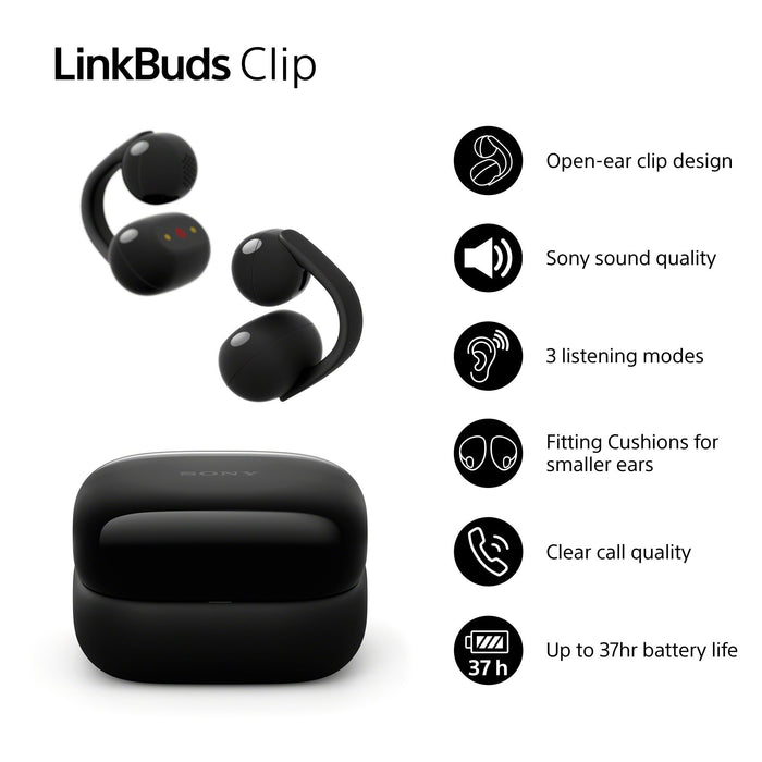 Sony LinkBuds Clip WF-LC900 TWS Open-ear Earbuds , black