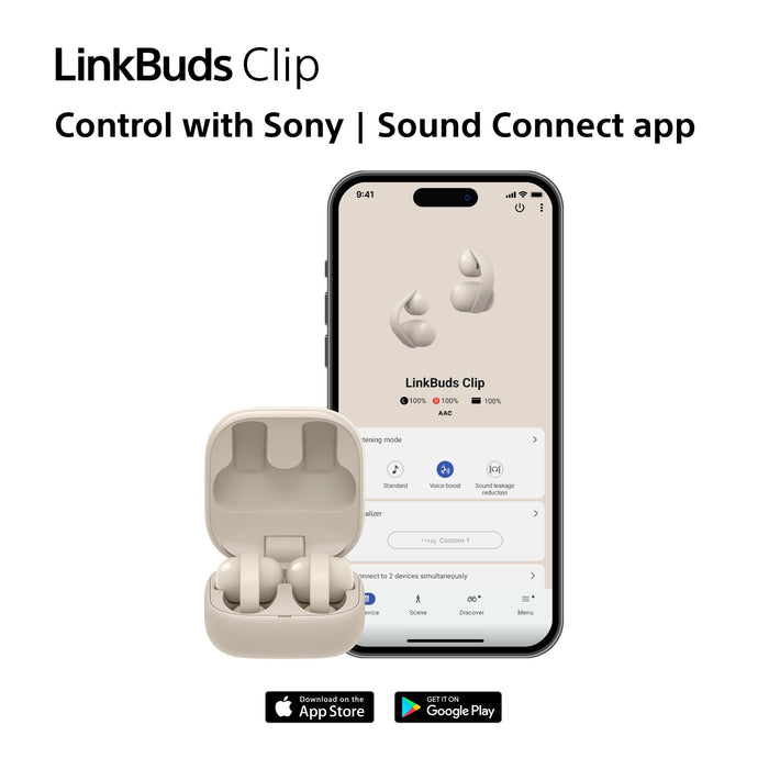 Sony LinkBuds Clip WF-LC900 TWS Open-ear Earbuds , black
