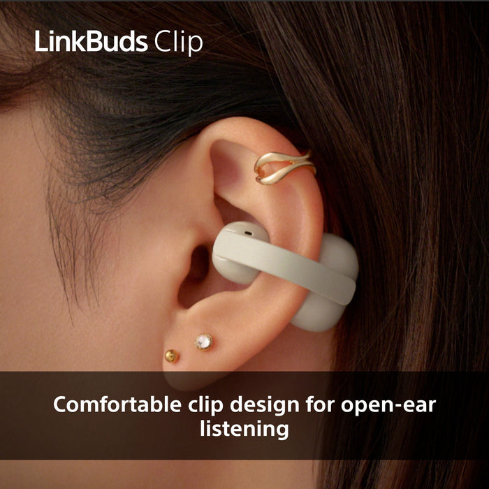 Sony LinkBuds Clip WF-LC900 TWS Open-ear Earbuds , greige