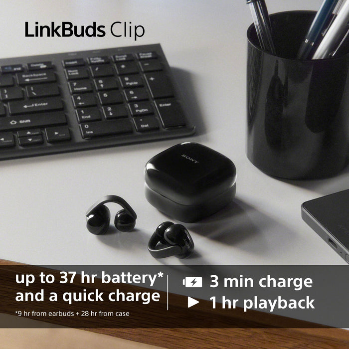 Sony LinkBuds Clip WF-LC900 TWS Open-ear Earbuds , lavender
