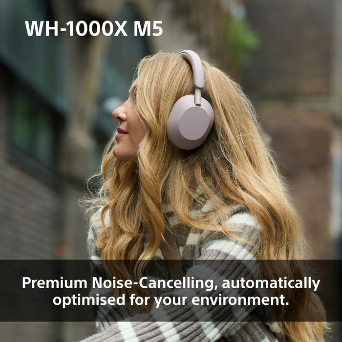 Sony WH-1000XM5 Bluetooth Wireless Over-Ear Headphones, BT 5.0, TWS, Noise Cancelling, Blue EU