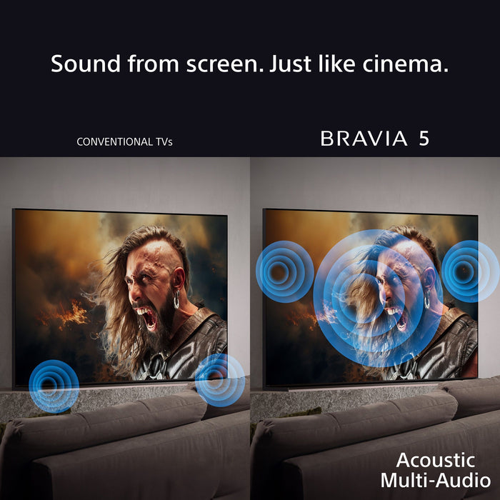 TV SONY BRAVIA 5 K75XR55BP, 75"(189 cm), 4K Ultra HD MINI LED, Smart TV, 2025